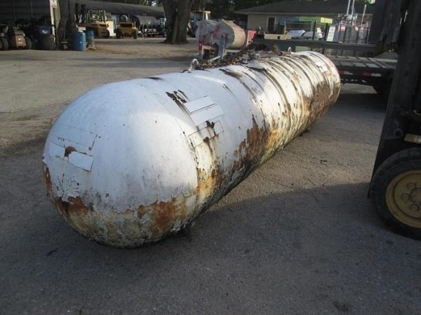 Scrapped 1,000 Gallon Propane Tank